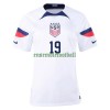 Maillot de Supporter Etats-Unis DUNN 19 Domicile Coupe du Monde 2022 Pour Femme